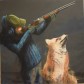fox hunter girl shooting paint painting art kunst maleri jan kragsig pedersen Denmark artist